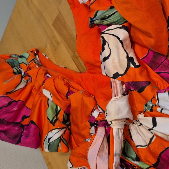 Aje Gretta Bow Back Mini Dress Vivid Camellia - Picture 10 of 16